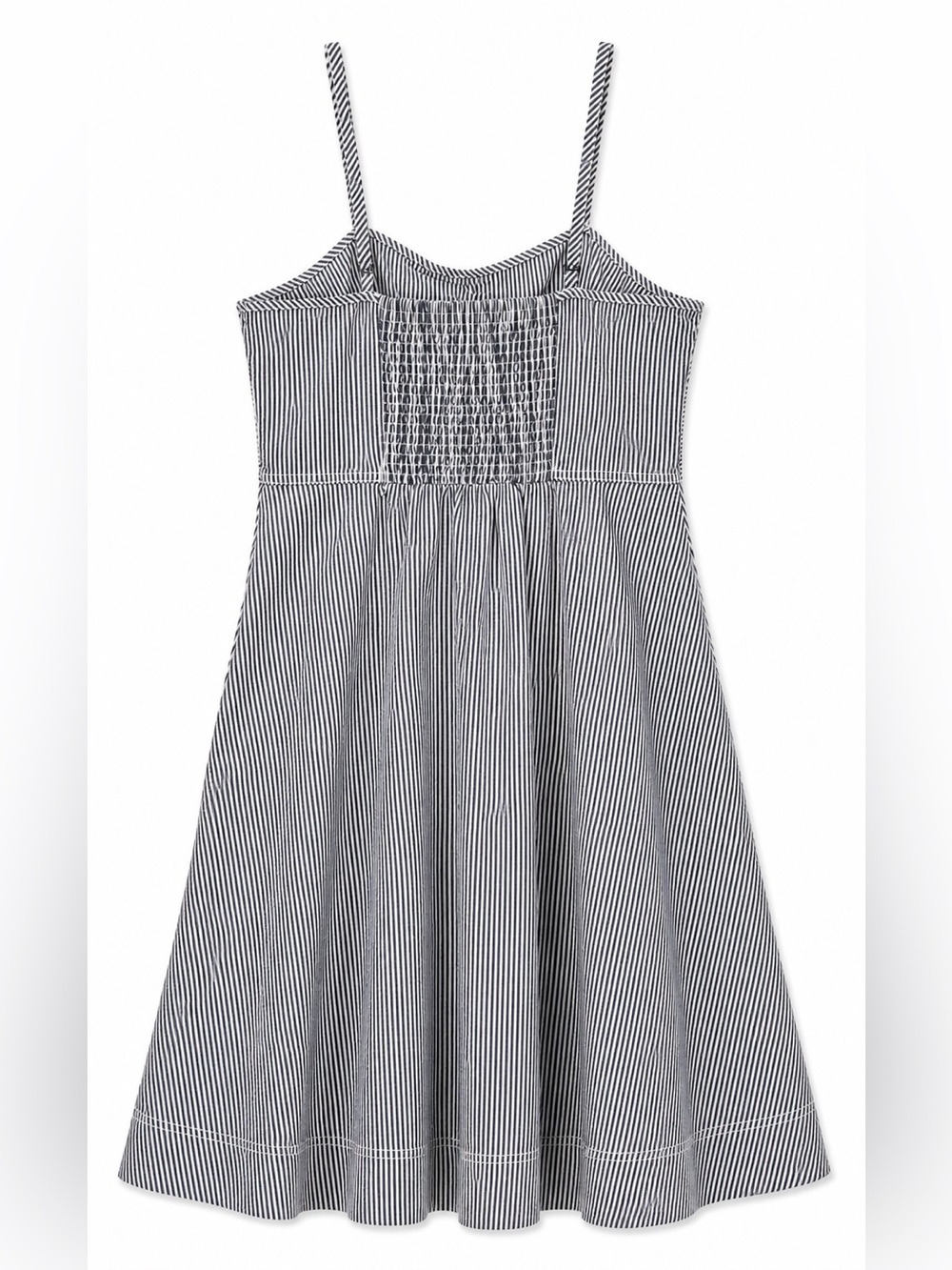 Universal Thread Striped Button-Front Denim Sundress in Blue & White Size Large - Picture 5 of 7